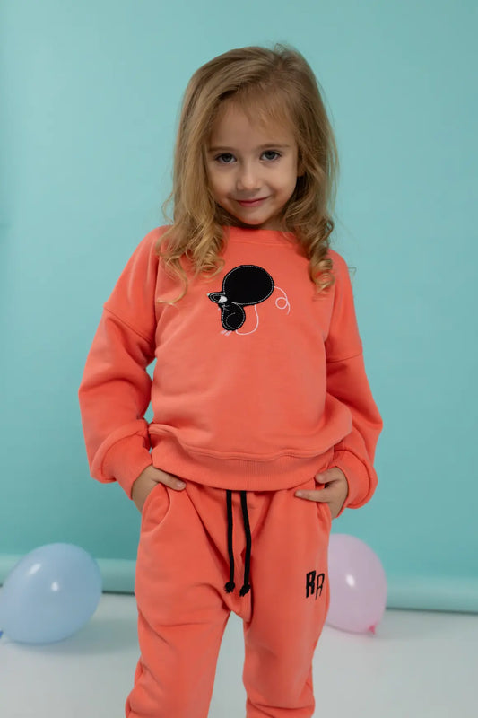 Spodnie dresowe dziecięce - Koral