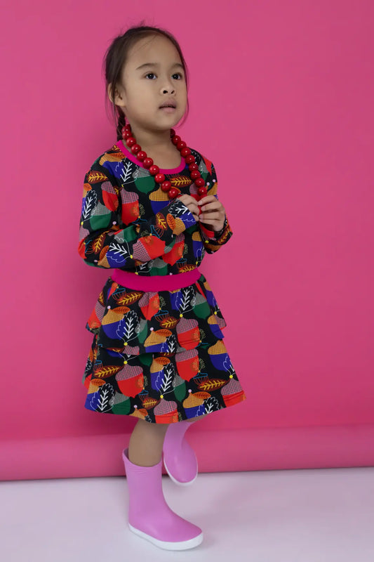 Sukienka dziewczęca - Żołędzie