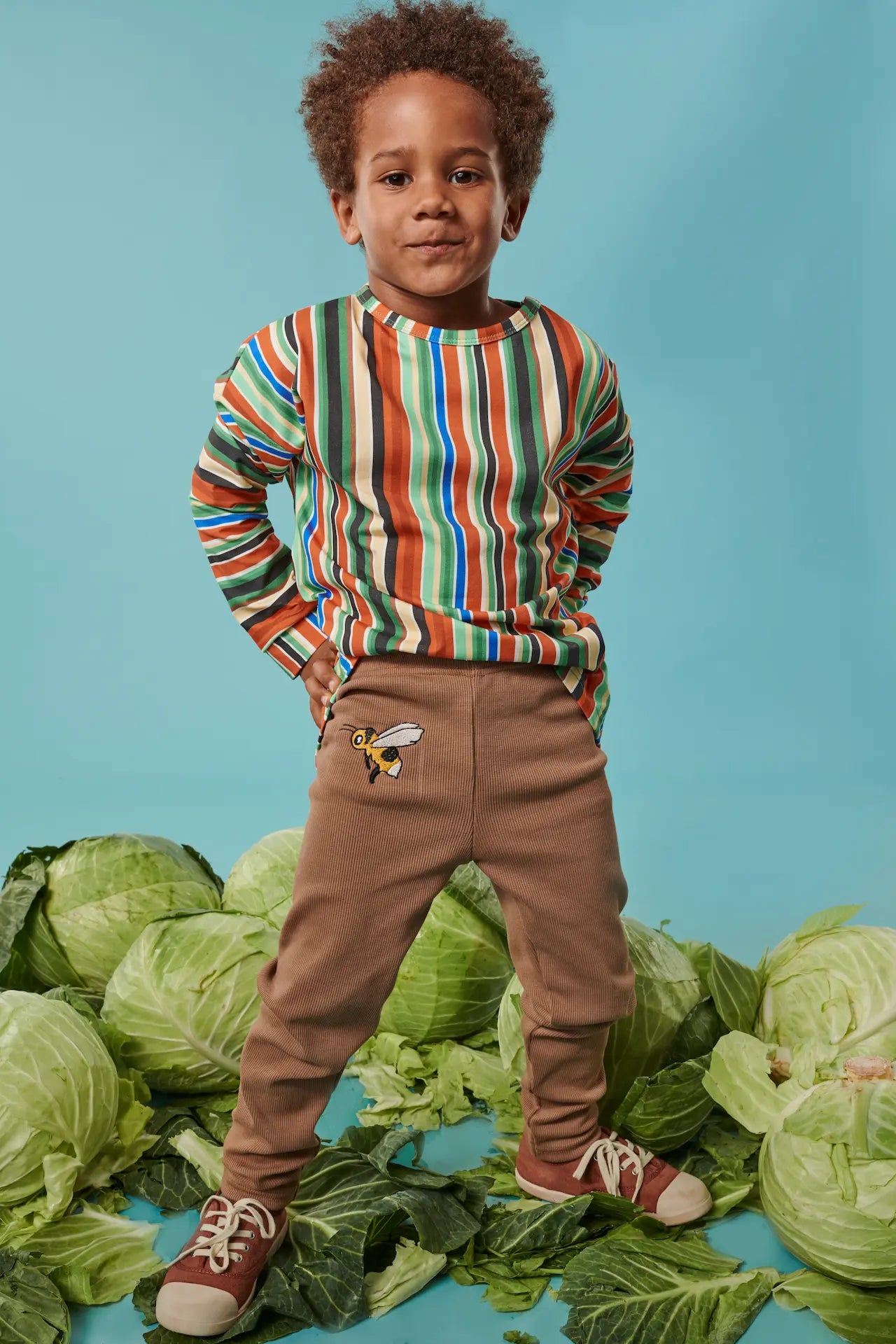 Children's long-sleeved T-shirt - Folk Stripes