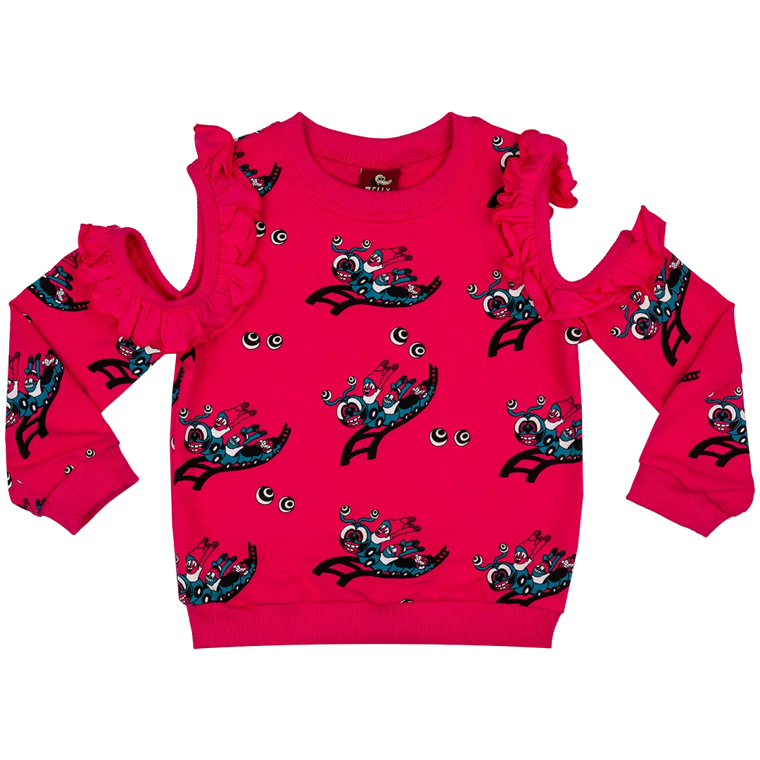 Bluza dziewczęca bez ramion - Kolejka Fuchsia