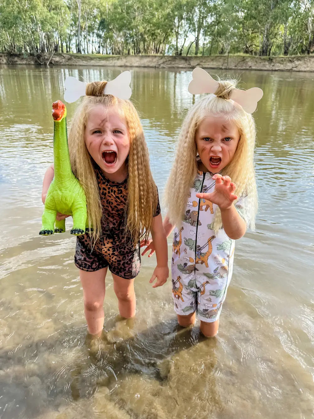 Children's Unisex UV50+ Coverall Swimsuit - Dino Riders