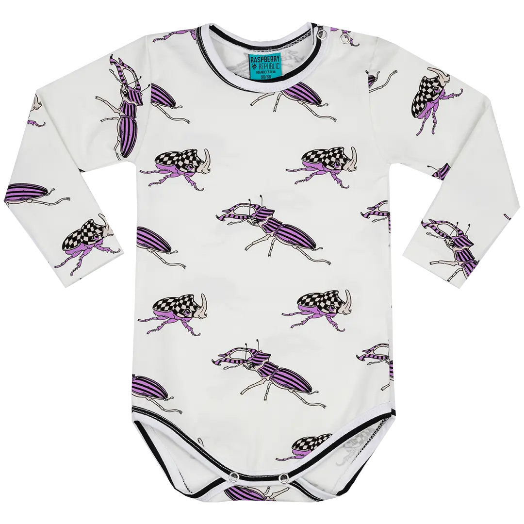 Baby bodysuit with long sleeves - Beetle Bug