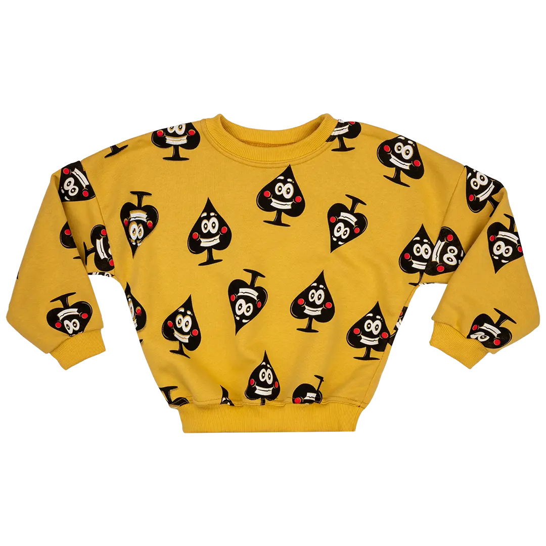 Oversized children's sweatshirt - Ace of Spades Gold
