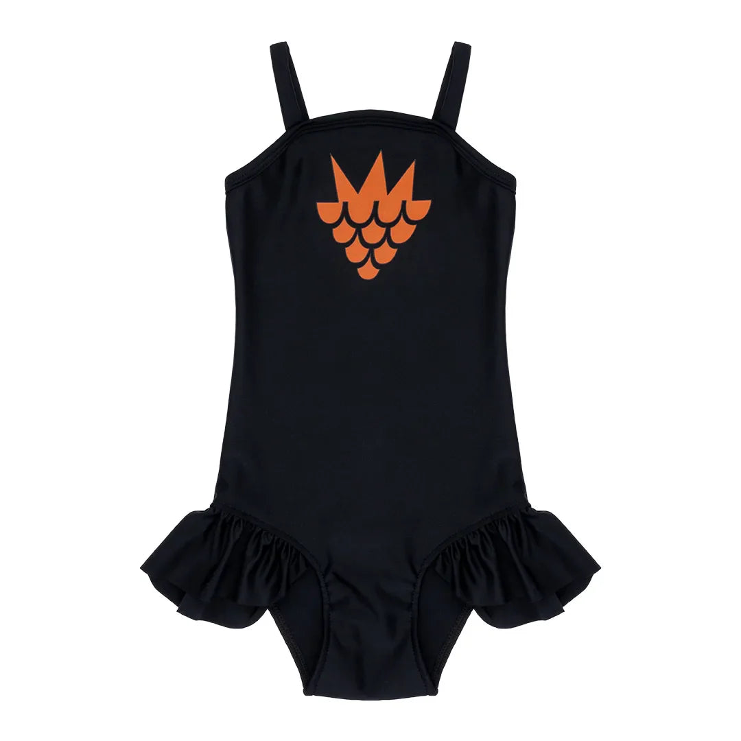 Girls UV50+ Swimsuit - Raspberry Black