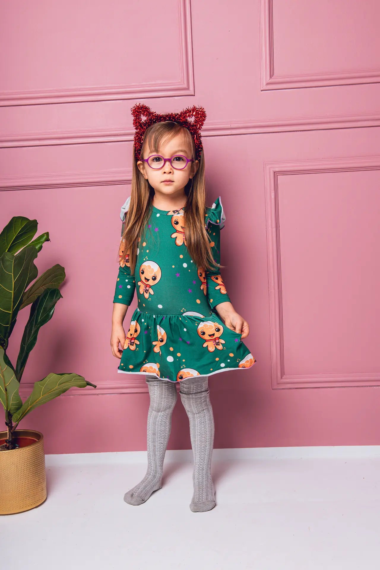 Baby bodysuit with long sleeves and skirt - Hello Ginger!