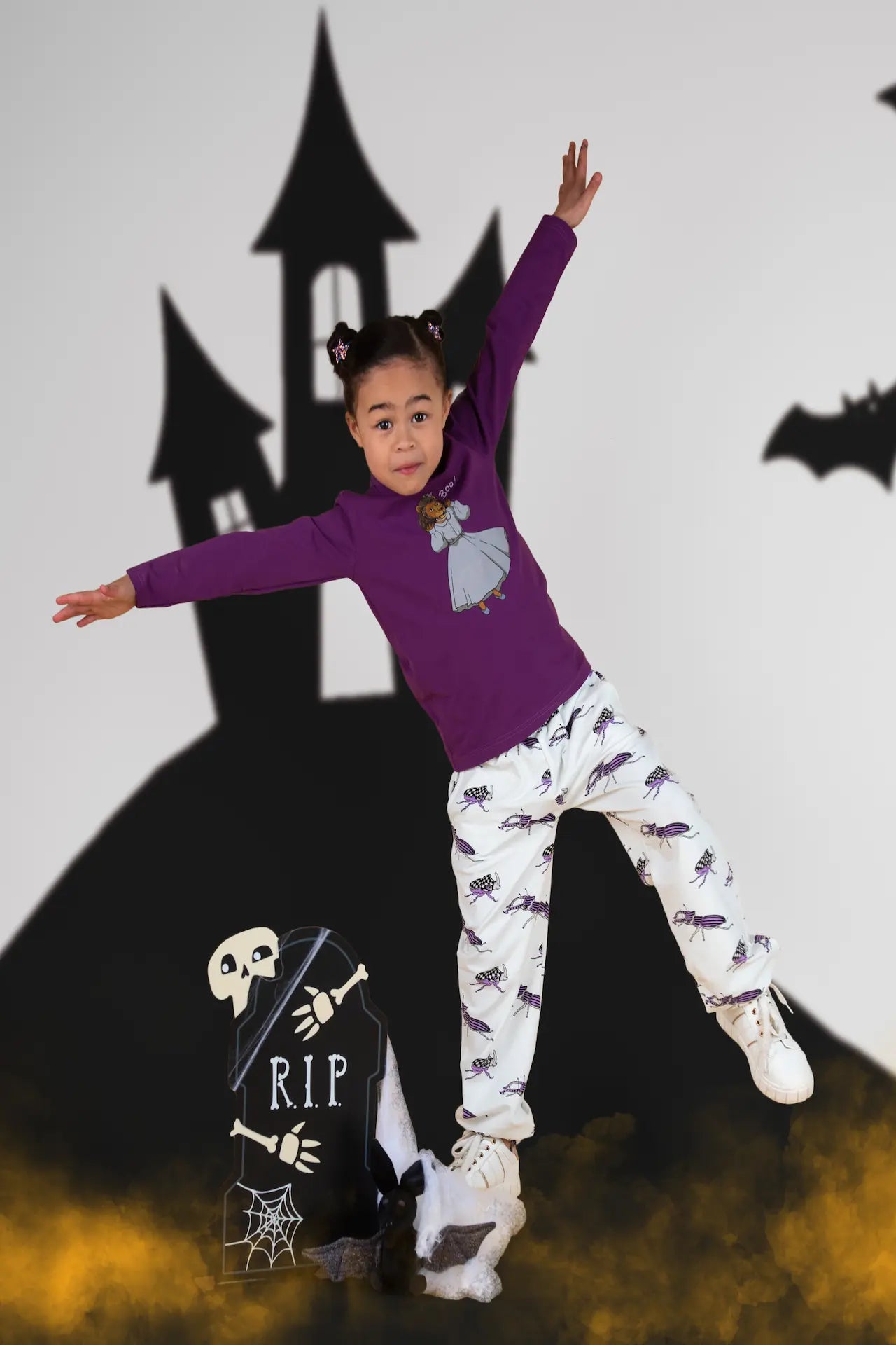 Children's Long Sleeve T-Shirt - Queen of Lions Purple