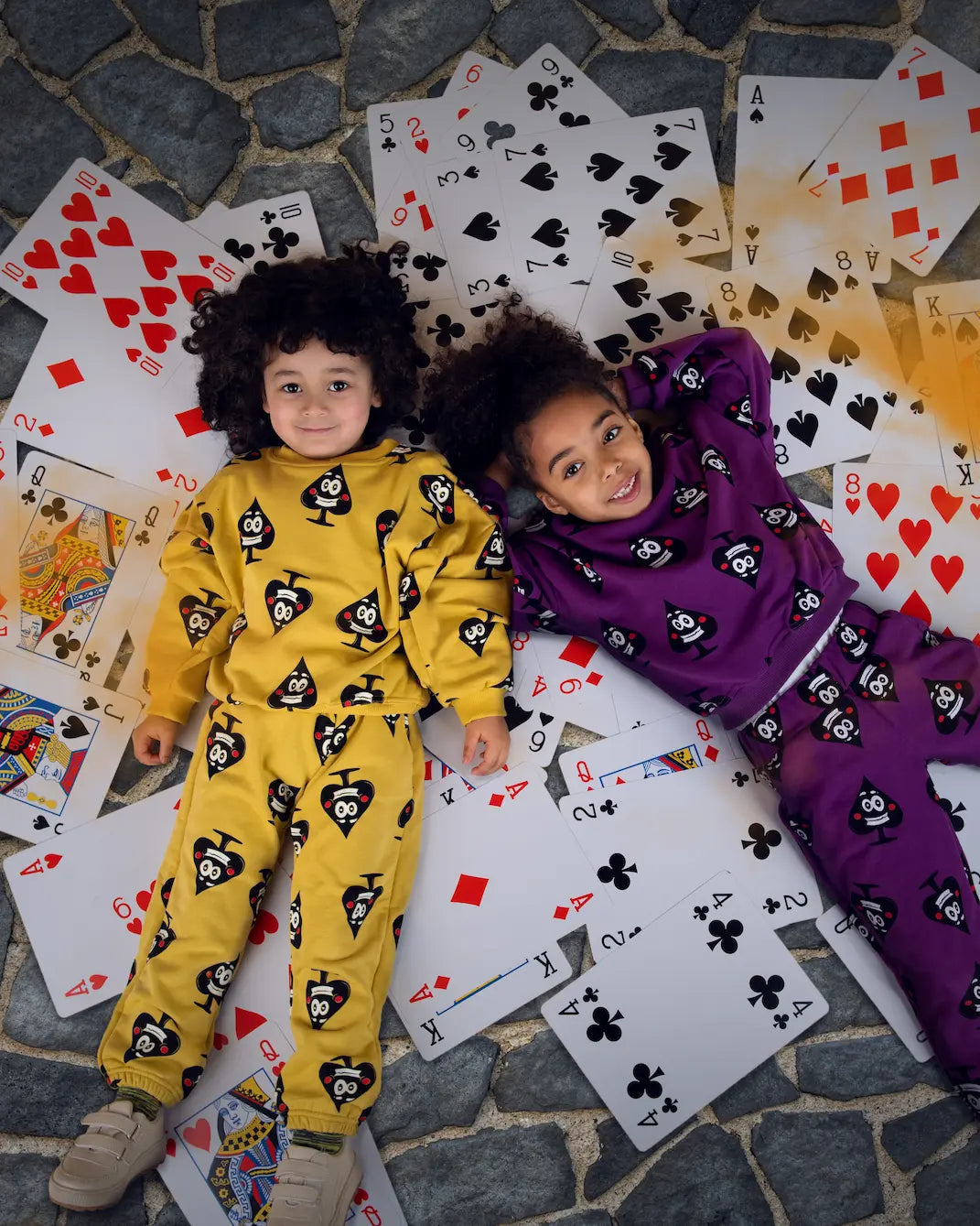 Oversized children's sweatshirt - Ace of Spades Purple