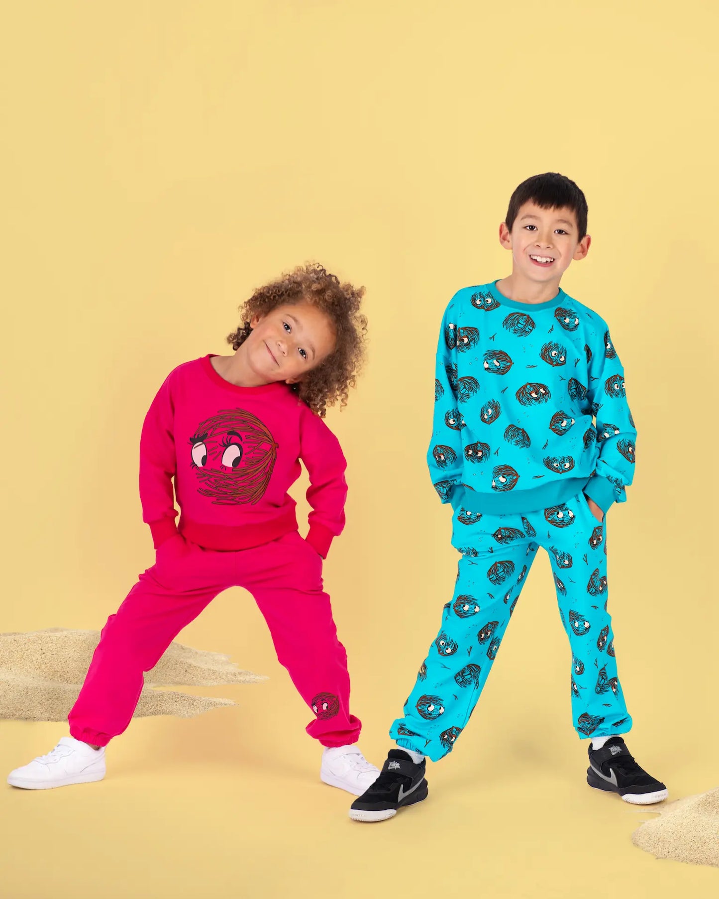 Children's oversize sweatshirt - Tumbleweed Pink