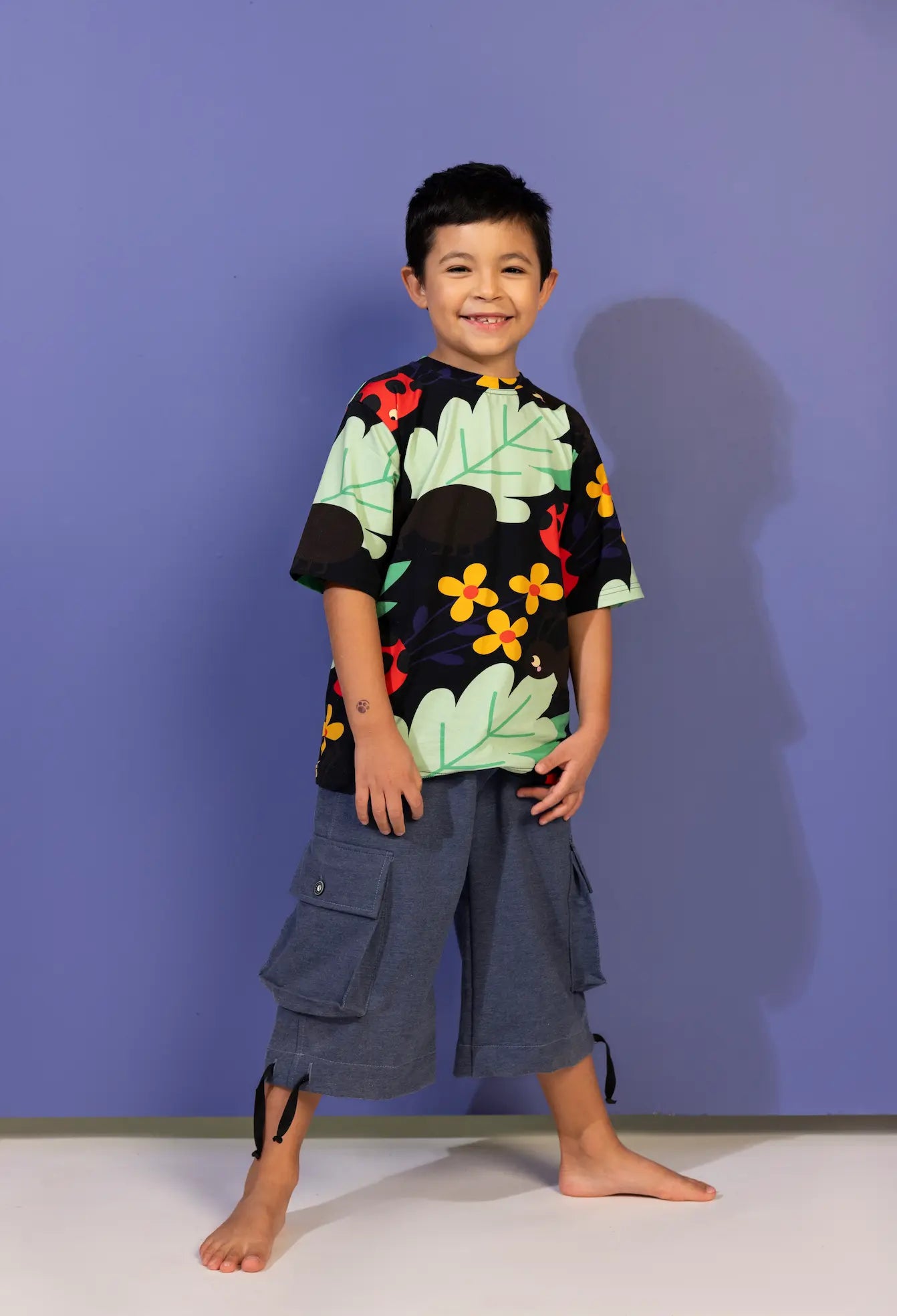 Children's short-sleeved T-shirt - Anthill Black