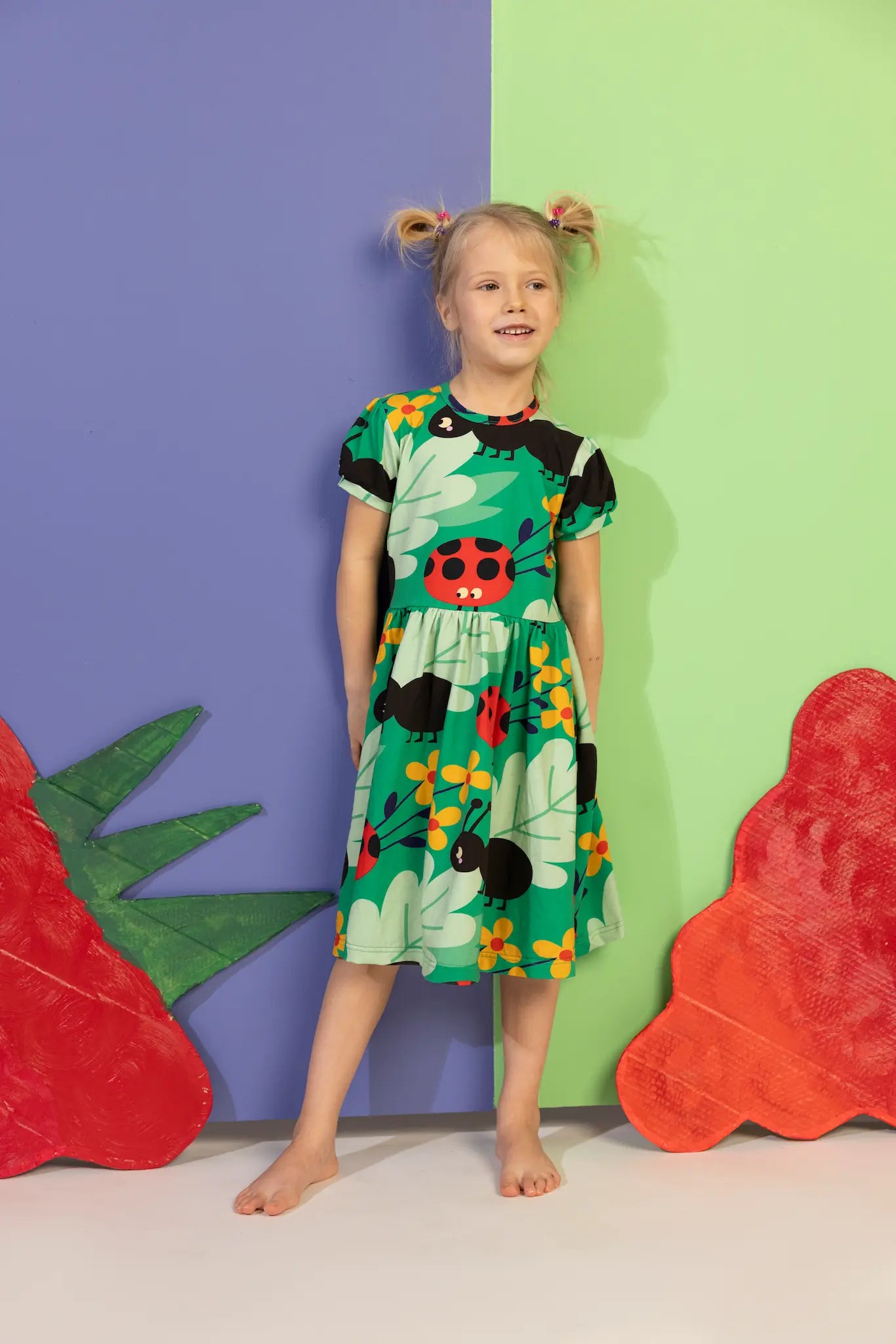Girls Dress - Anthill Green