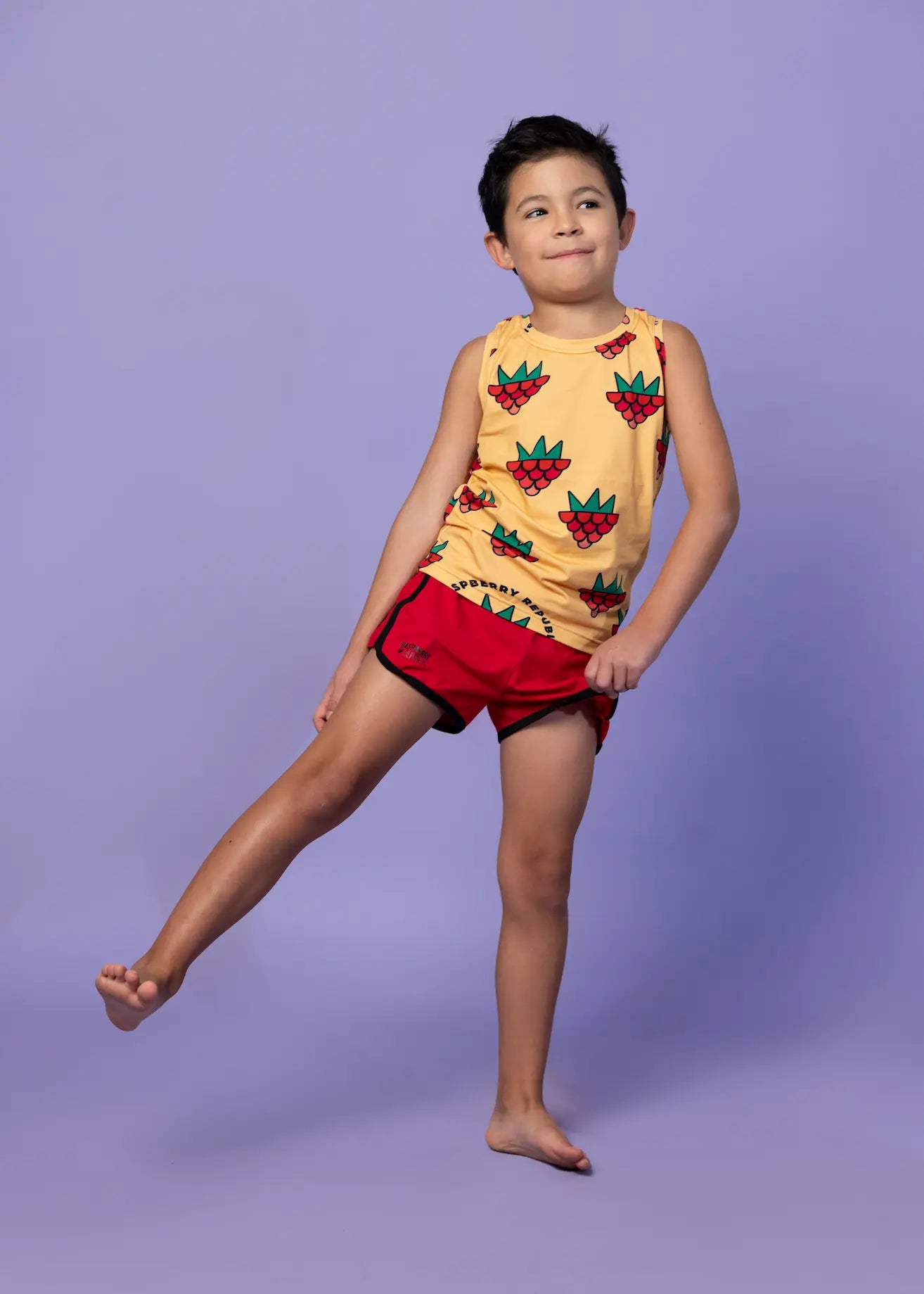 Children's Tank Top - Raspberry Love Yellow