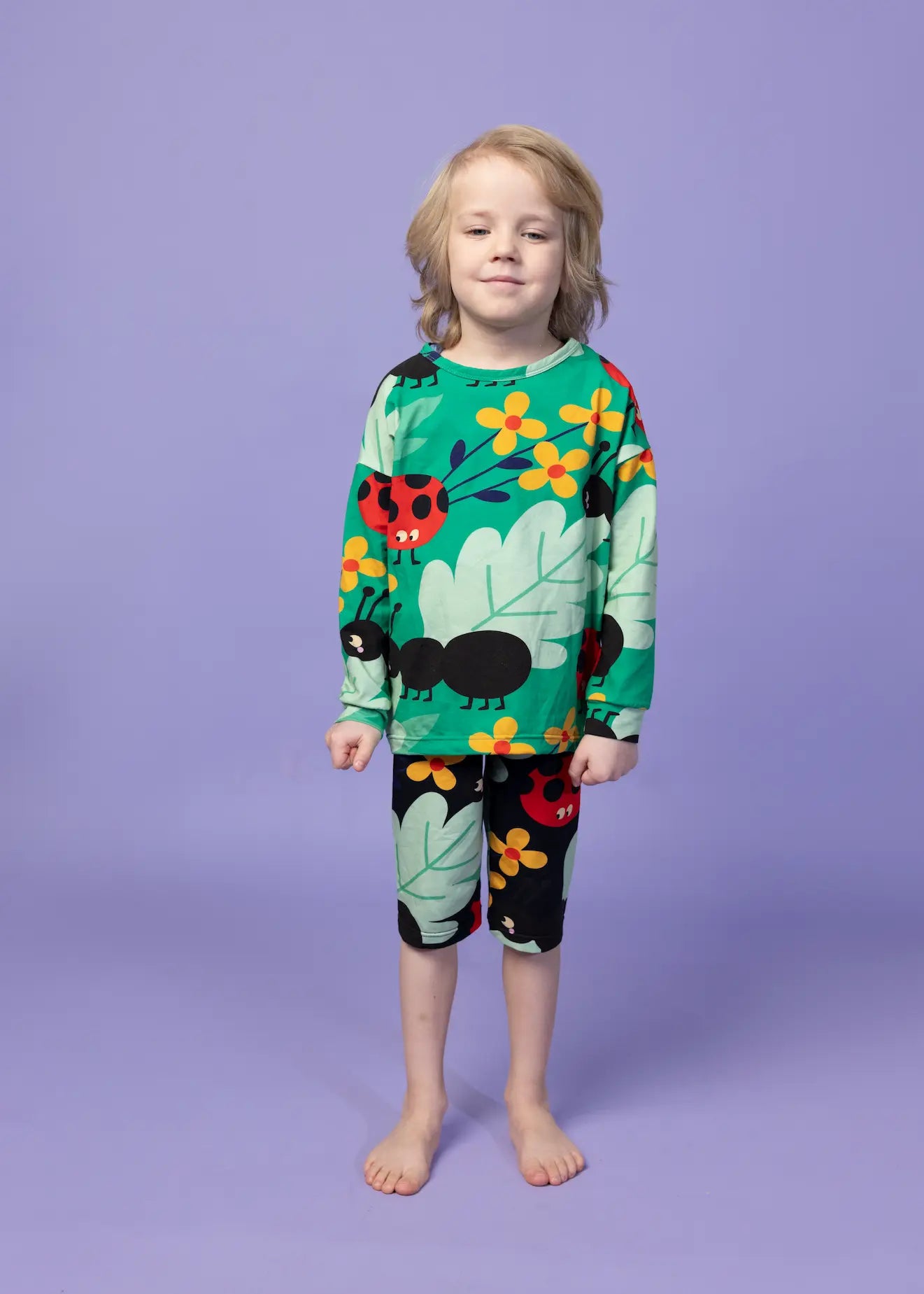 Children's long-sleeved T-shirt - Anthill Green
