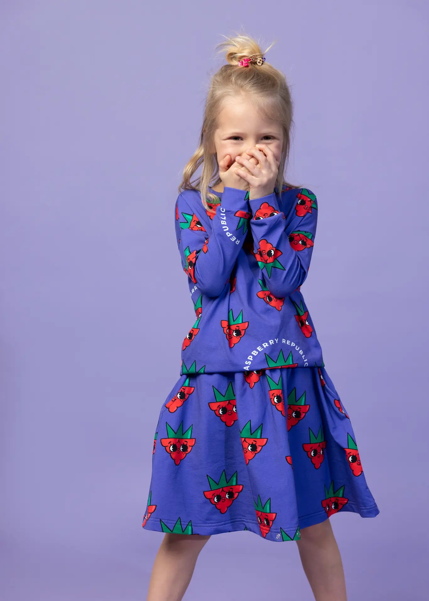 Children's long-sleeved T-shirt - Raspberry Love Purple