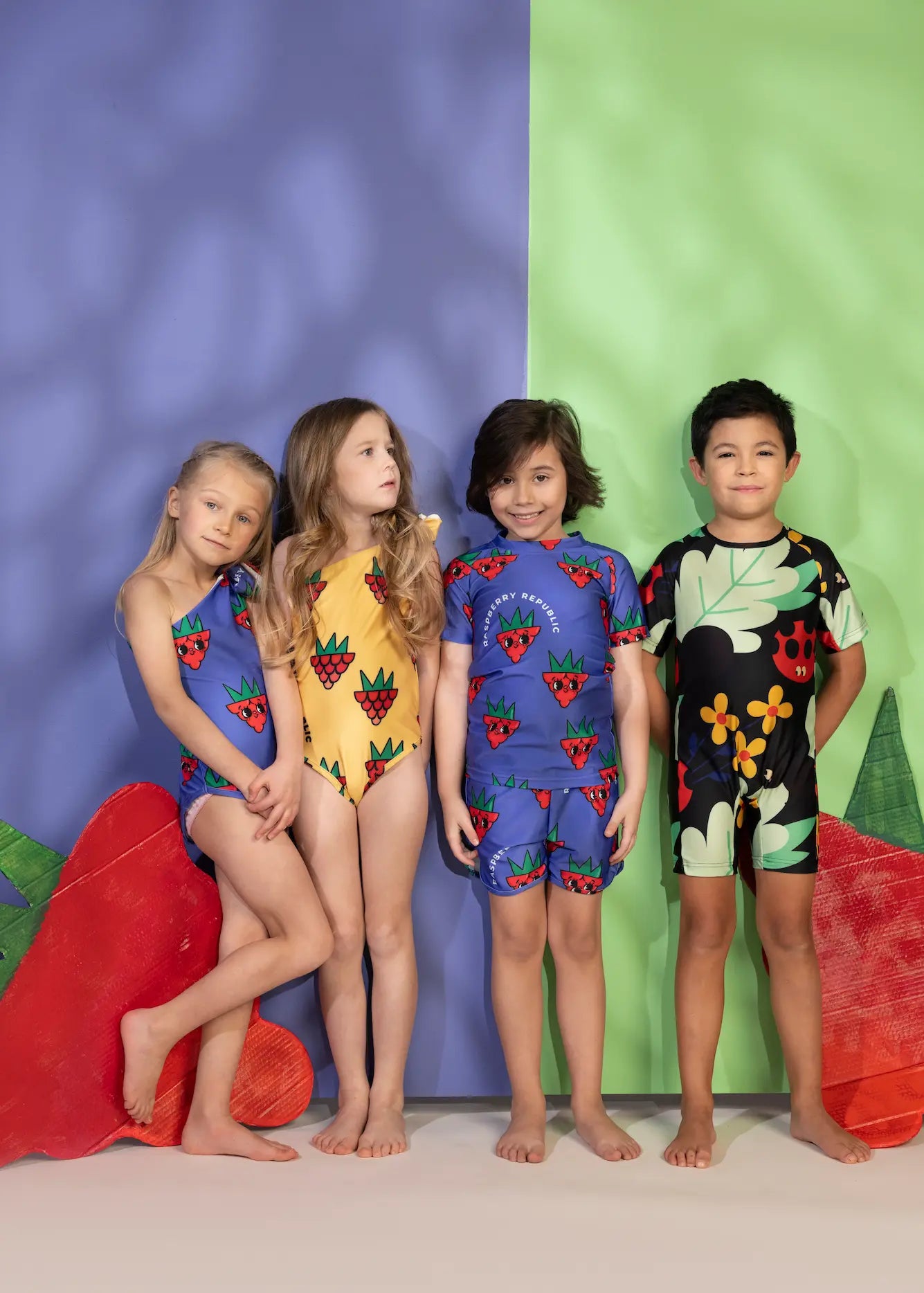 Children's UV swim top - Anthill Black UV50+