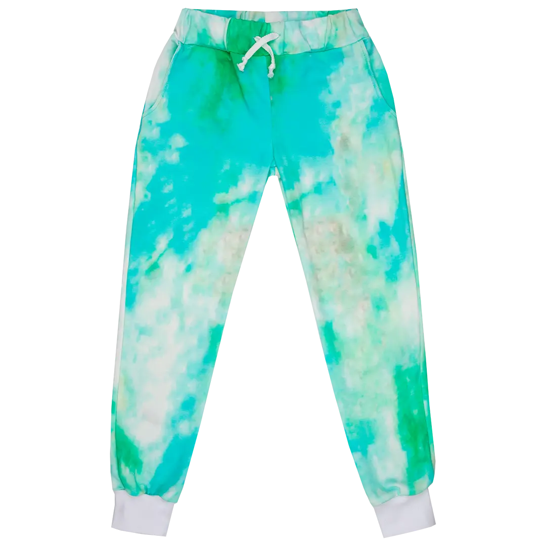 Children's Sweatpants - Tie Dye Green
