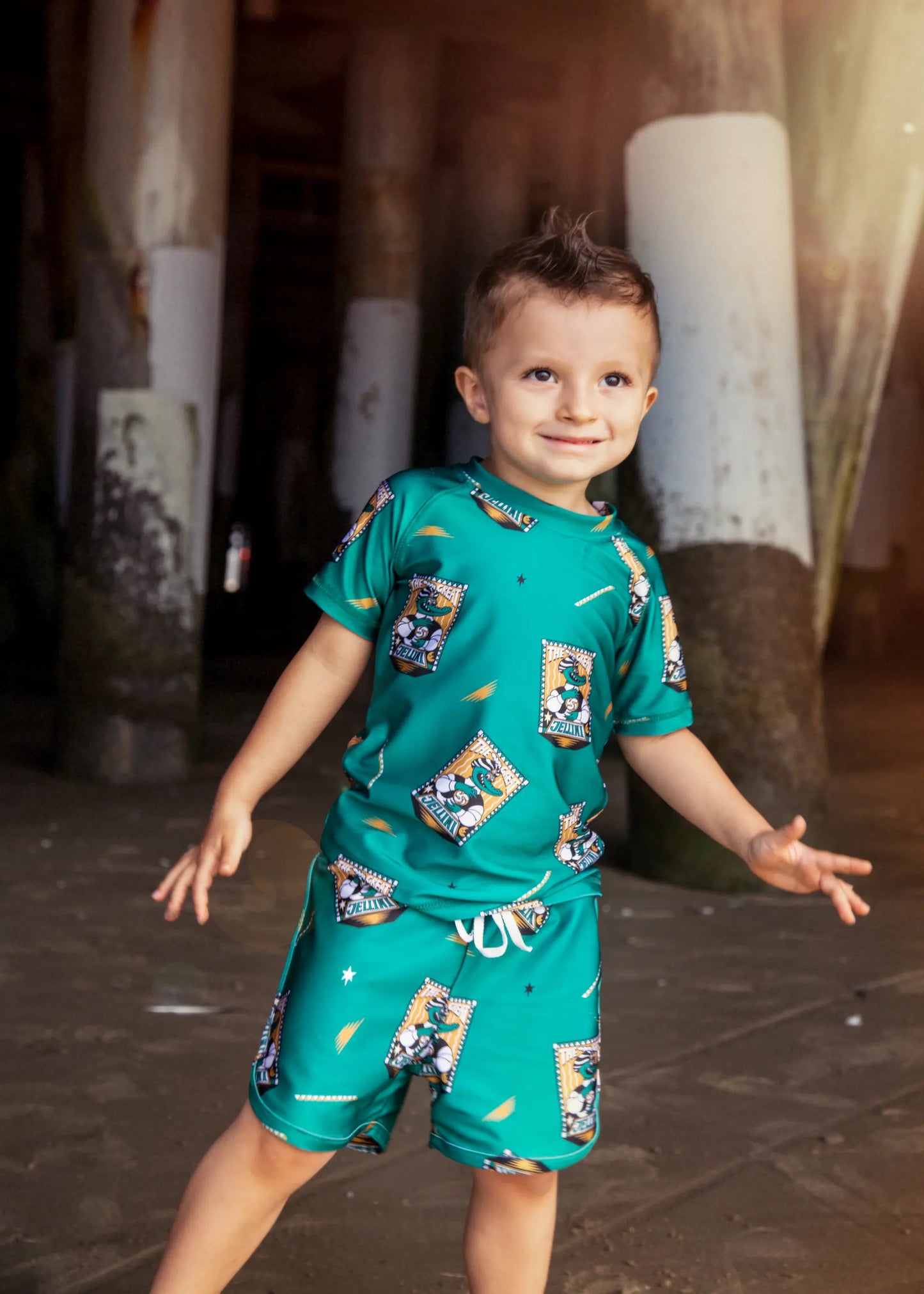 Dziecięce szorty kąpielowe UV50+ - Wielki Jellini