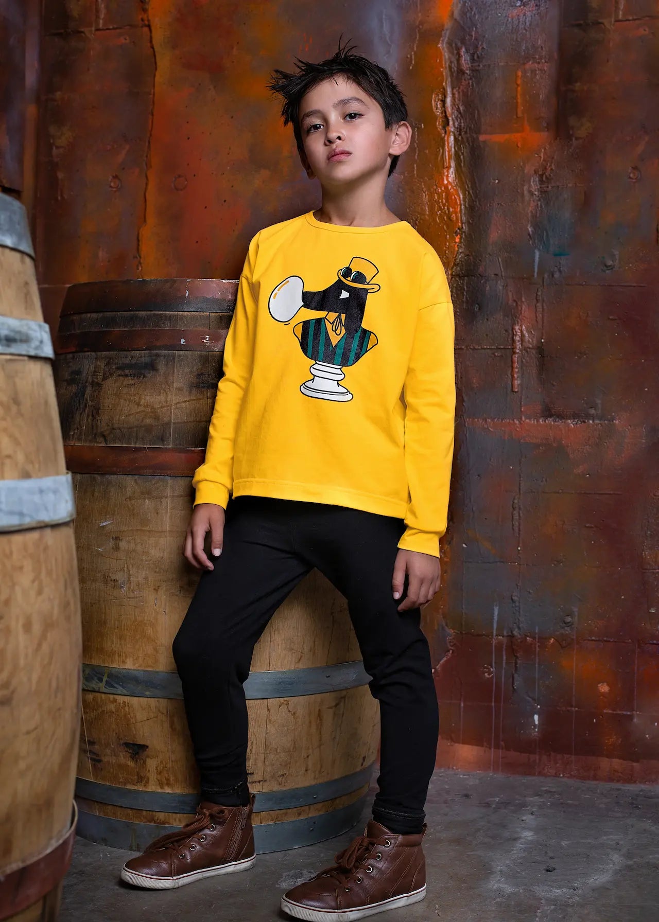 Koszulka dziecięca z długim rękawem - Mglisty Pies