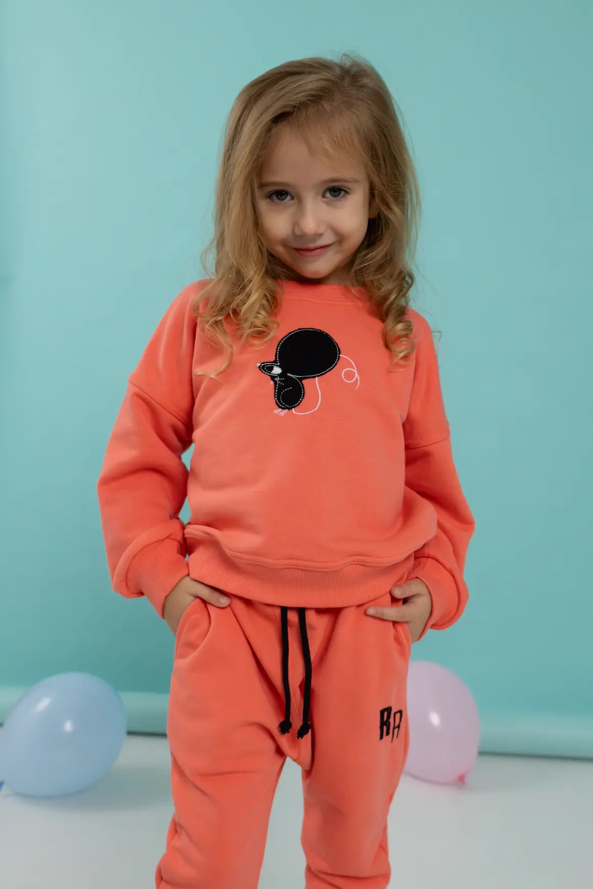 Spodnie dresowe dziecięce - Koral