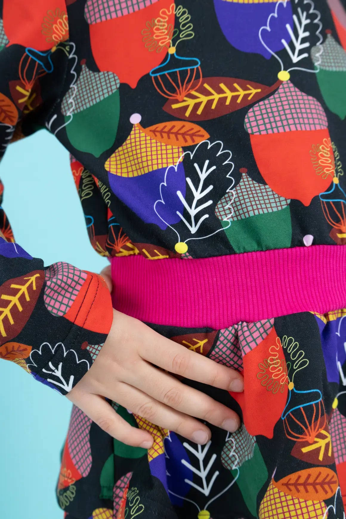 Sukienka dziewczęca - Żołędzie