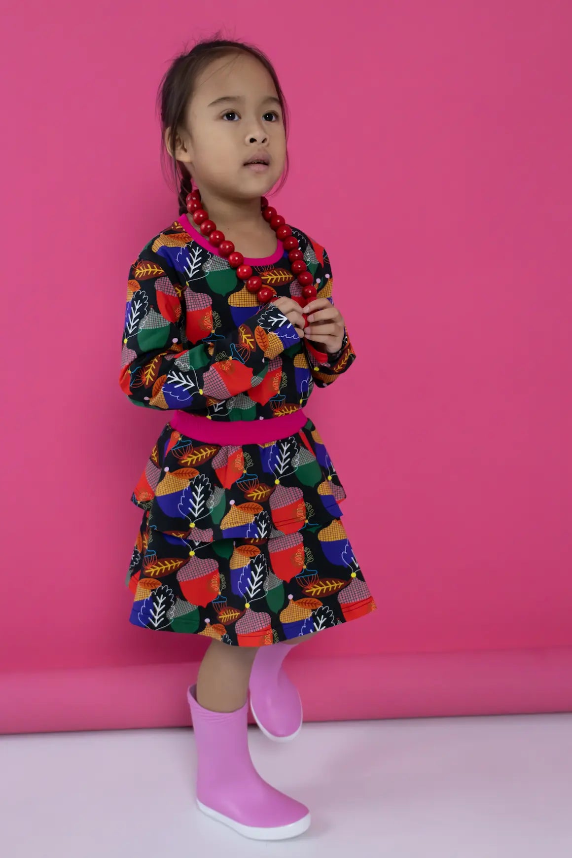 Sukienka dziewczęca - Żołędzie