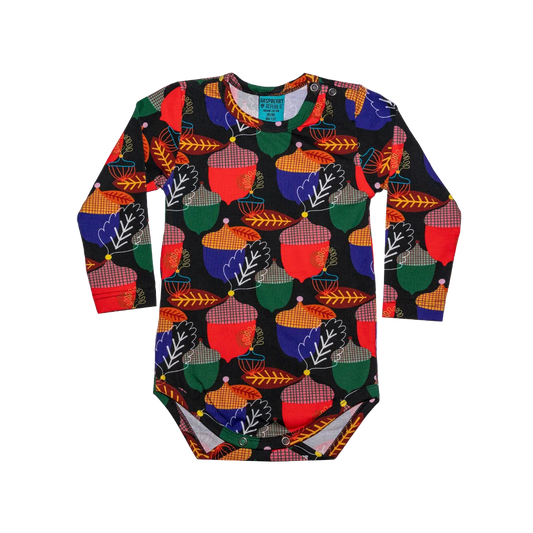 Body niemowlęce z długim rękawem - Żołędzie