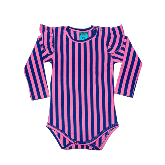 Body niemowlęce z długim rękawem i bufkami - Landrynka