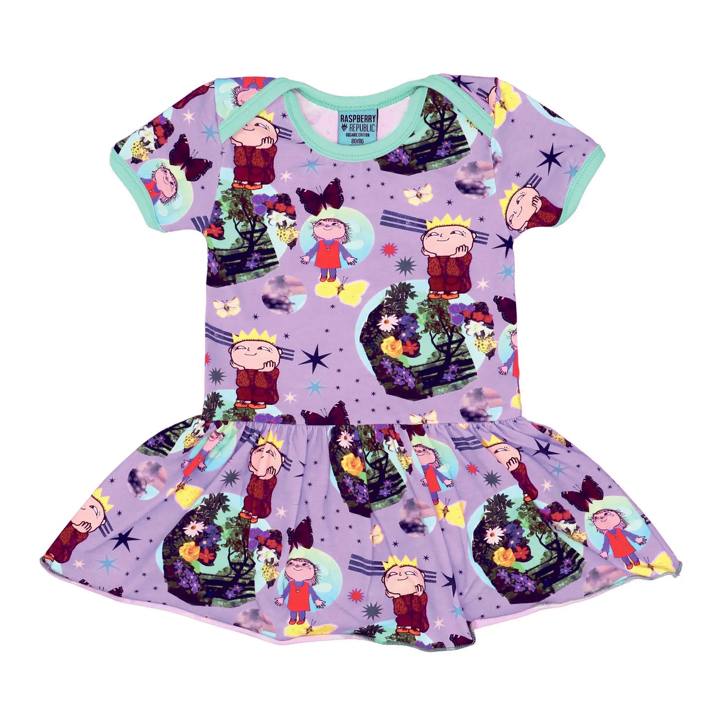 Baby bodysuit with short sleeves and skirt - Alfie Atkins Mother Earth
