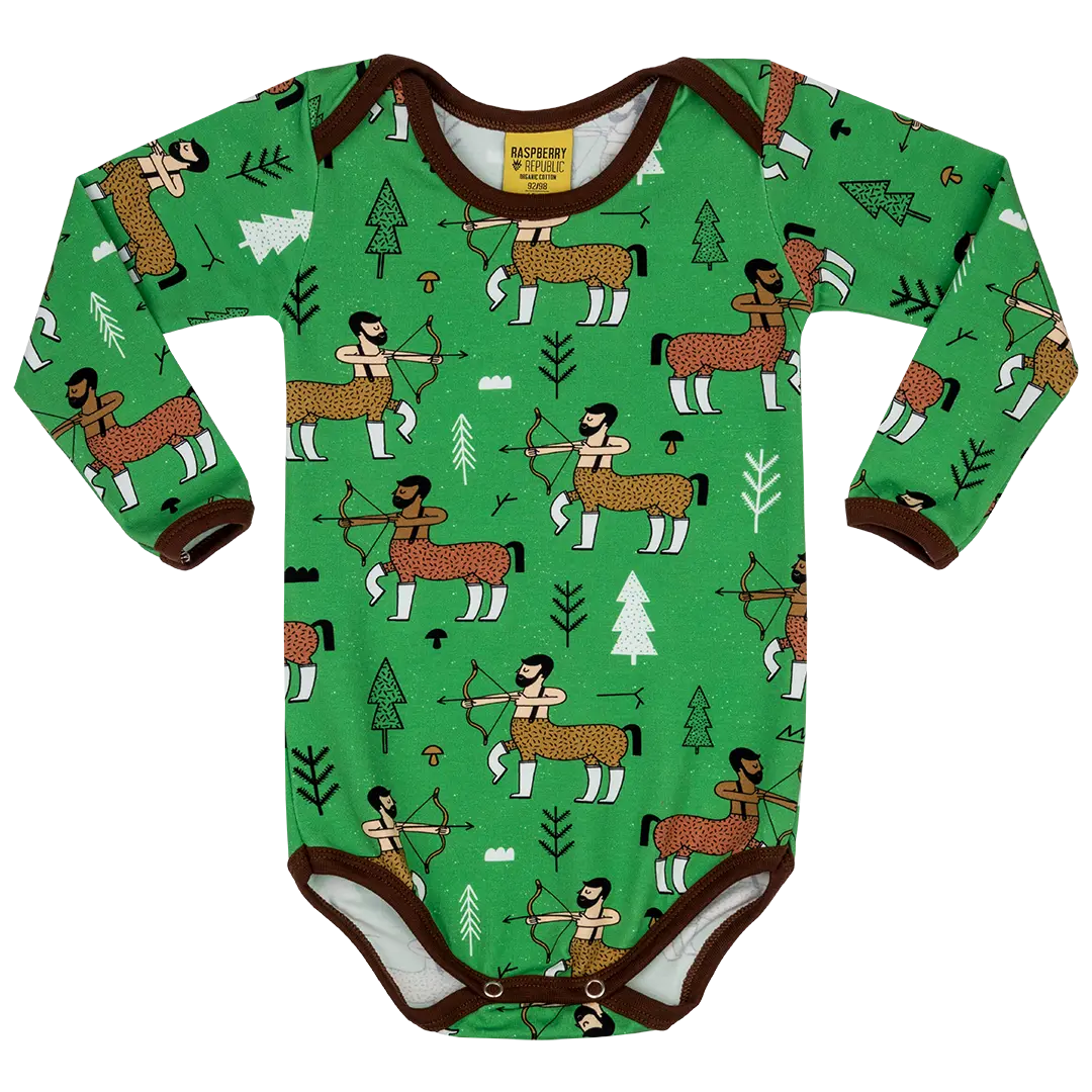 Long Sleeve Baby Bodysuit - Centaur Green