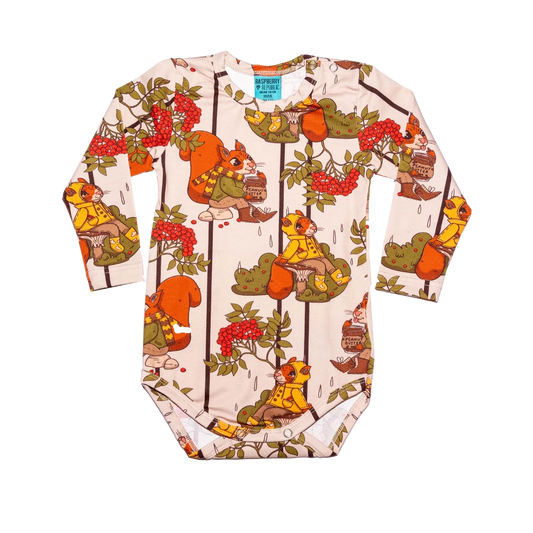 Body niemowlęce z długim rękawem - Wiewiórka