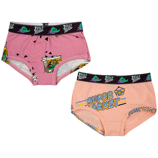 Girls Panties, 2-Pair Set - Breakfast Cereals, Supermarket