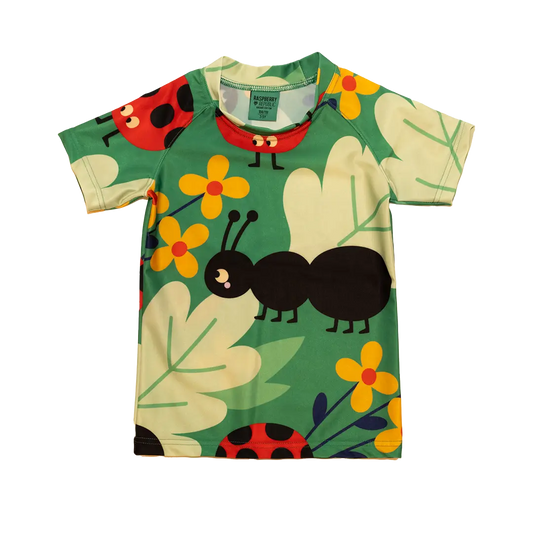 Children's UV swim top - Anthill Green UV50+