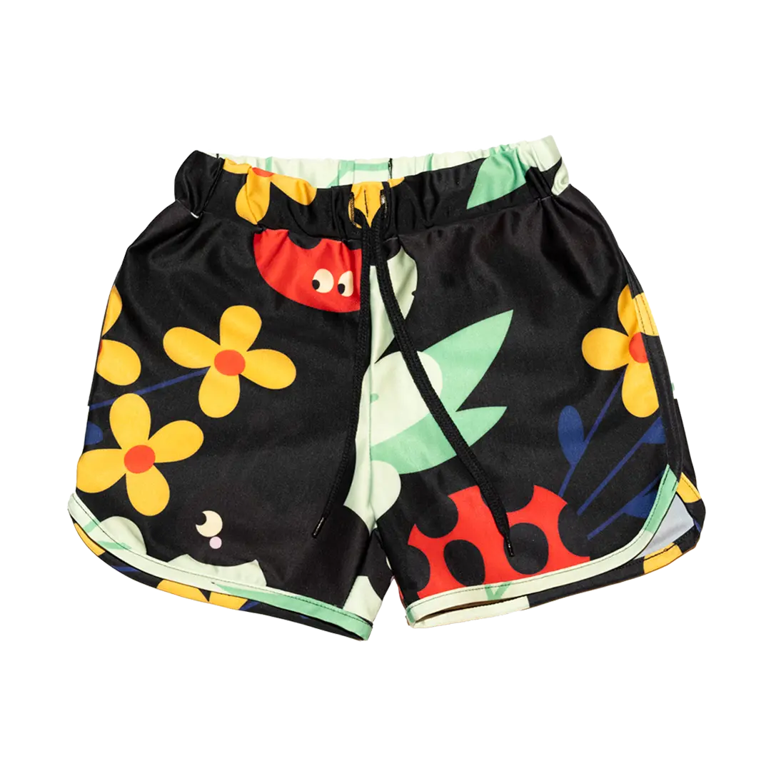 Children's UV swimming shorts - Mrowisko Black UV50+