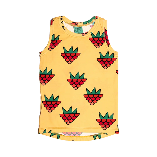 Children's Tank Top - Raspberry Love Yellow