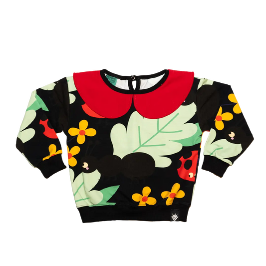 Children's sweatshirt with collar - Anthill Black