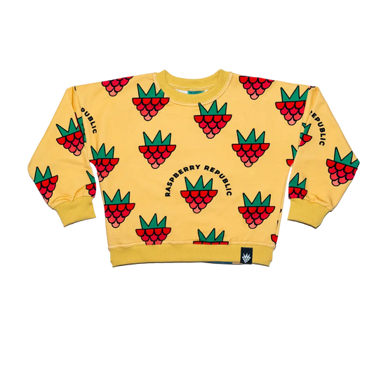 Children's sweatshirt - Raspberry Love Yellow