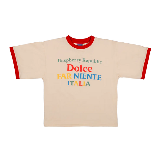 Kolorowa koszulka damska z krótkim rękawem - Dolce far Niente
