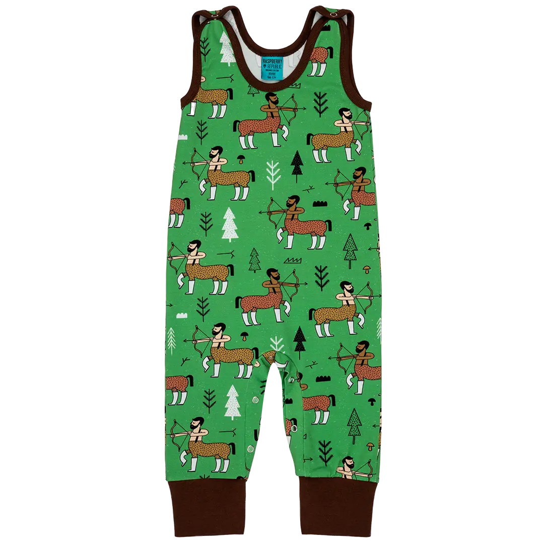 Children's dungarees - Enchanted Forest Green