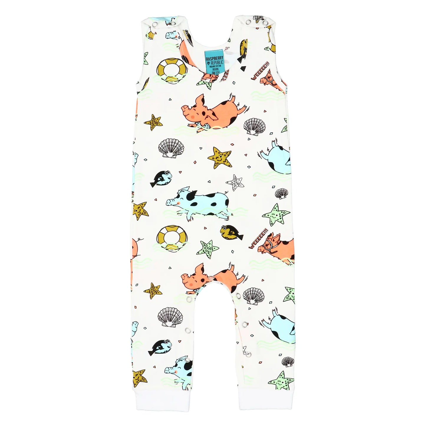 Children's Dungarees - Piggy Paradise
