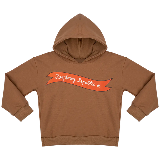 Bluza dziecięca z kapturem - Raspberry Repbulic Brązowy