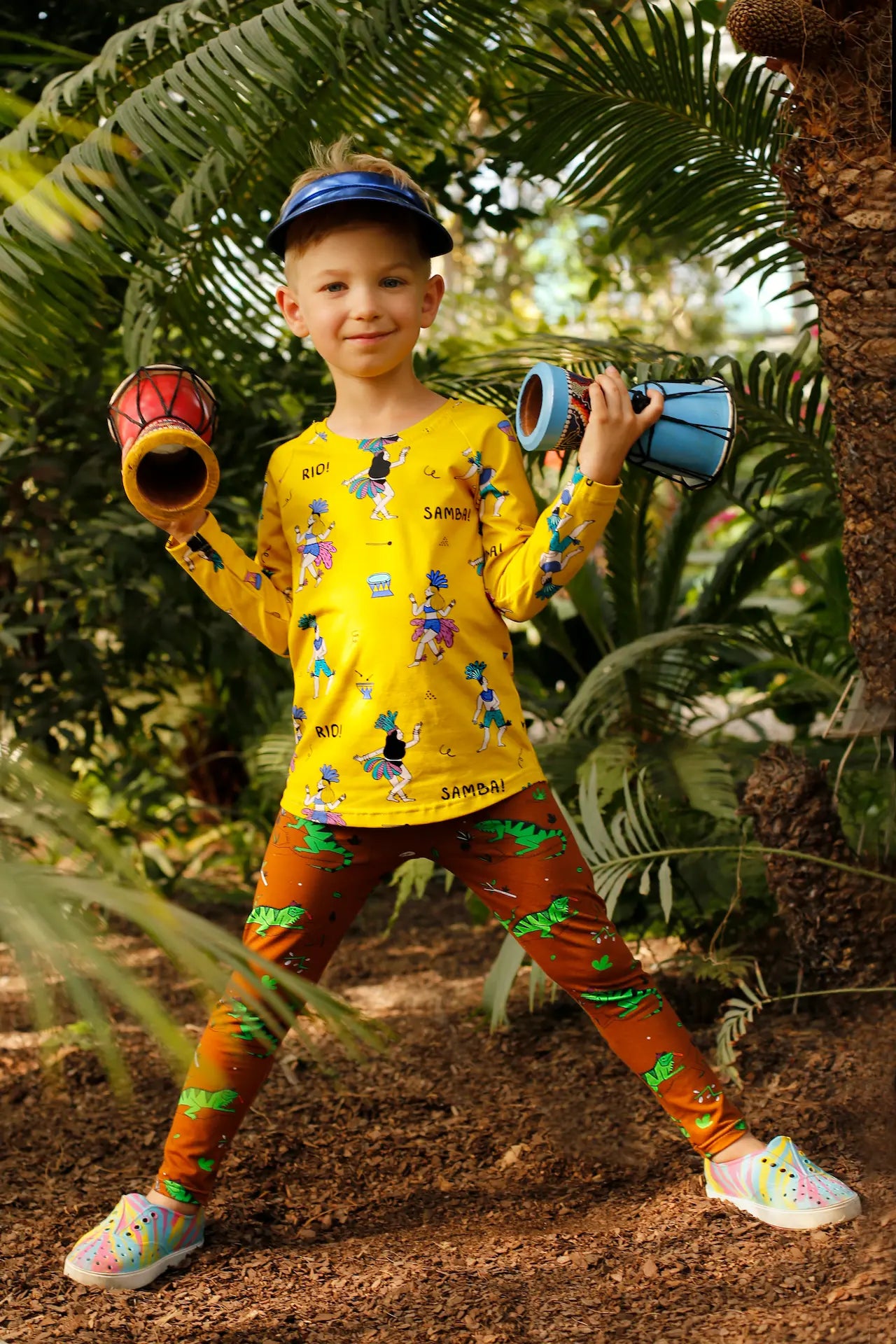 Children's Leggings - Brown Iguana