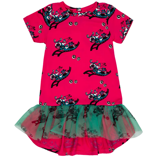 Sukienka dziewczęca - Kolejka Fuchsia