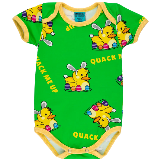 Short-sleeved baby bodysuit - Quack Quack