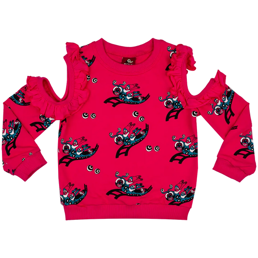 Bluza dziewczęca bez ramion - Kolejka Fuchsia