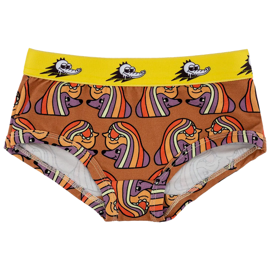 Colorful Women's Panties - Jelly Alligator Best Friends Brown