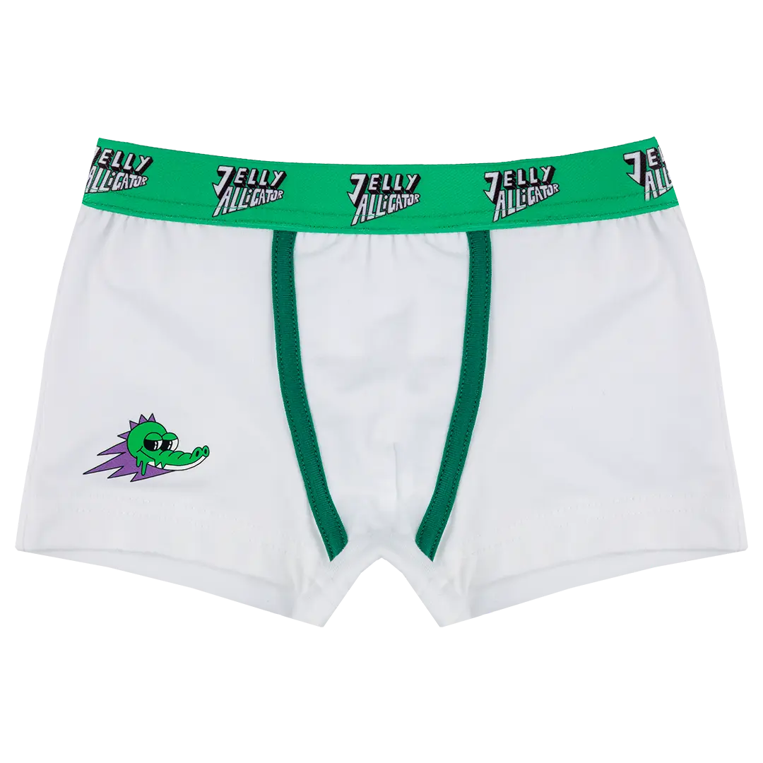 Men's Boxer Shorts - Jelly Alligator Basic White