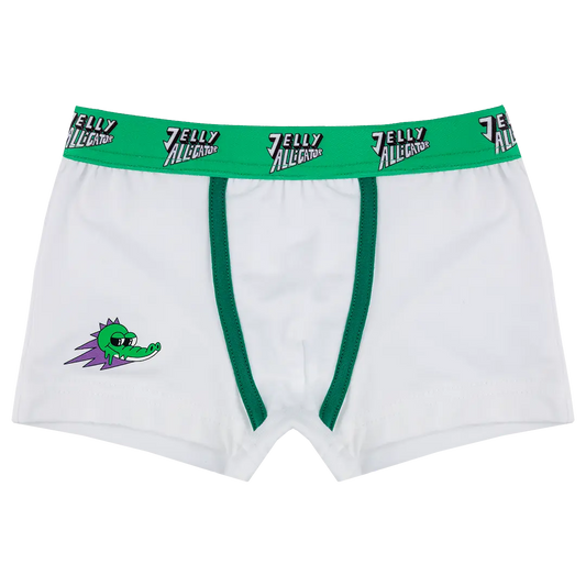 Men's Boxer Shorts - Jelly Alligator Basic White