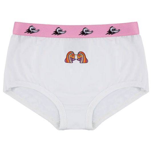 Girls Panties - Jelly Alligator White Basic