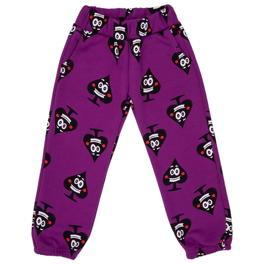 Oversized Children's Sweatpants - Ace of Spades Purple
