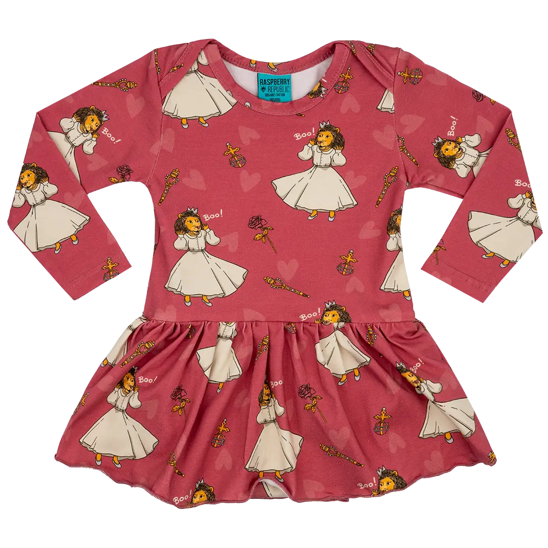 Baby bodysuit with long sleeves and skirt - Queen of Lions