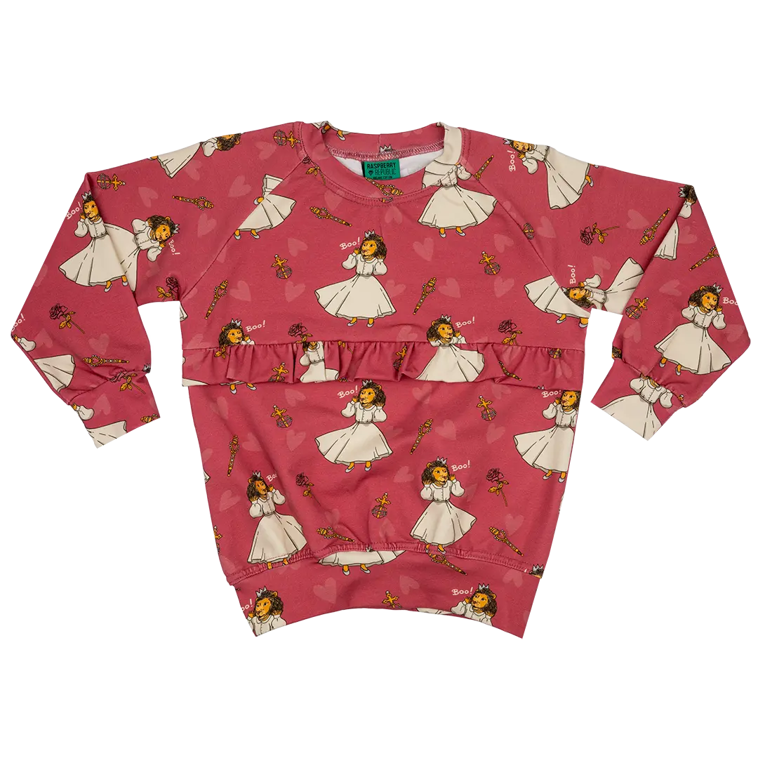 Girls' sweatshirt with ruffles - Queen of Lions